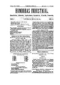 Honduras Industrial. Serie 1.ª, núm. 8, 15 de mayo de 1884 | Biblioteca Virtual Miguel de Cervantes
