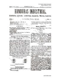 Honduras Industrial. Serie 1.ª, núm. 9, 1.º de junio de 1884 | Biblioteca Virtual Miguel de Cervantes