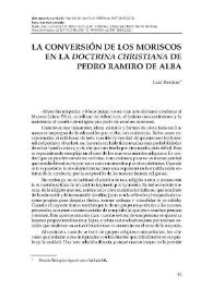 La conversión de los moriscos en la "Doctrina Christiana" de Pedro Ramiro de Alba / Luis Resines | Biblioteca Virtual Miguel de Cervantes