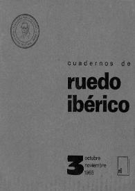 Cuadernos de Ruedo Ibérico. Núm. 3, octubre-noviembre 1965 | Biblioteca Virtual Miguel de Cervantes