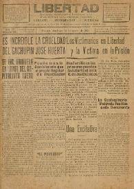 Libertad : Semanario Independiente Consagrado a la Lucha en Favor de los Intereses Colectivos. Año IV, núm. 122, domingo 14 de enero de 1934 | Biblioteca Virtual Miguel de Cervantes