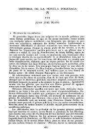 Historia de la novela policíaca (I) / por Juan José Plans | Biblioteca Virtual Miguel de Cervantes