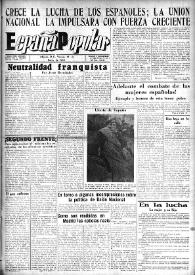 España popular : semanario al servicio del pueblo español. Año III, núm. 117, 15 de enero de 1943 | Biblioteca Virtual Miguel de Cervantes