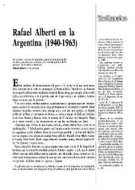 Alberti en la Argentina (1940-1963) / María Teresa Pochat  | Biblioteca Virtual Miguel de Cervantes