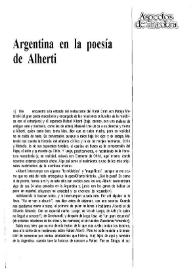 Argentina en la poesía de Alberti   / Gerardo Mario Goloboff    | Biblioteca Virtual Miguel de Cervantes