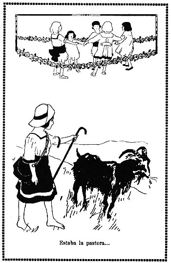 Ilustración de R.
  Manchón para "Lo que cantan los niños"