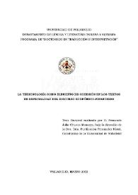 La terminología como elemento de cohesión en los textos de especialidad del discurso económico-financiero / Fernando J. Chueca Moncayo | Biblioteca Virtual Miguel de Cervantes