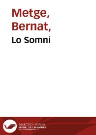 Lo Somni | Biblioteca Virtual Miguel de Cervantes