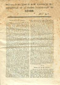 Registro de las actas de la H. Cámara de representantes, en su reunión constitucional de 1846. Nº 2 | Biblioteca Virtual Miguel de Cervantes