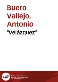 "Velázquez" / Antonio Buero Vallejo | Biblioteca Virtual Miguel de Cervantes