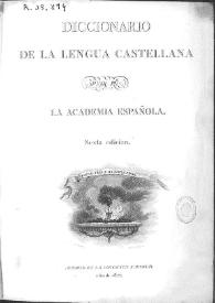 Diccionario de la lengua castellana / por la Real Academia Española | Biblioteca Virtual Miguel de Cervantes
