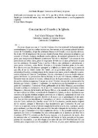 Constantino el Grande y la Iglesia / José María Blázquez Martínez | Biblioteca Virtual Miguel de Cervantes