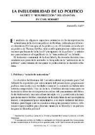 La ineludibilidad de lo político | Biblioteca Virtual Miguel de Cervantes