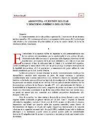 Argentina : cuestión militar y discurso jurídico del olvido | Biblioteca Virtual Miguel de Cervantes