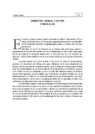 Derecho, moral y leyes inmorales | Biblioteca Virtual Miguel de Cervantes