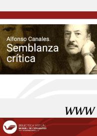 Alfonso Canales. Semblanza crítica / Francisco Ruiz Soriano | Biblioteca Virtual Miguel de Cervantes