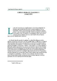 Liberalismo, pluralismo y coacción | Biblioteca Virtual Miguel de Cervantes