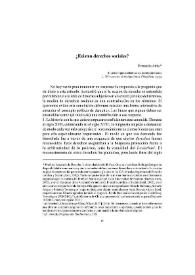 ¿Existen Derechos Sociales? / Fernando Atria | Biblioteca Virtual Miguel de Cervantes
