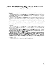 Origen, desarrollo y problemática espacial de la ciudad de Alicante | Biblioteca Virtual Miguel de Cervantes