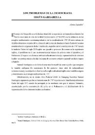Los problemas de la democracia según Gargarella / Alonso Lujambio | Biblioteca Virtual Miguel de Cervantes