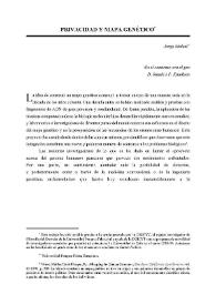 Privacidad y mapa genético /  Jorge Malem | Biblioteca Virtual Miguel de Cervantes