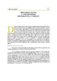 Derechos humanos y comunitarios. Aproximación a un debate | Biblioteca Virtual Miguel de Cervantes