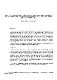 Implicaciones didácticas del estudio geográfico de las ciudades | Biblioteca Virtual Miguel de Cervantes