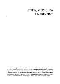 ¿Qué puede ofrecer la ética a la medicina? / Ernesto Garzón Valdés | Biblioteca Virtual Miguel de Cervantes