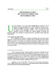 Distinciones acerca del concepto hegeliano de sociedad civil | Biblioteca Virtual Miguel de Cervantes