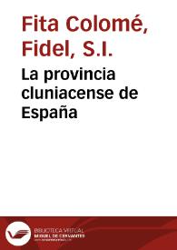 La provincia cluniacense de España | Biblioteca Virtual Miguel de Cervantes