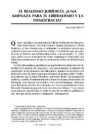 El realismo jurídico: ¿una amenaza para el liberalismo y la democracia? / José Luis Martí | Biblioteca Virtual Miguel de Cervantes