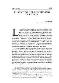 El sentido del positivismo jurídico | Biblioteca Virtual Miguel de Cervantes