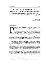 ¿De qué hablamos cuando hablamos de deberes jurídicos? : (Algunas consideraciones sobre las fuentes del Derecho a partir de la tesis de Nino del caso especial) | Biblioteca Virtual Miguel de Cervantes