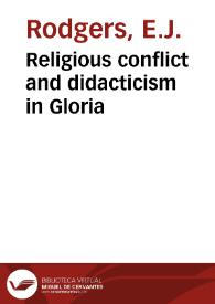 Religious conflict and didacticism in Gloria | Biblioteca Virtual Miguel de Cervantes