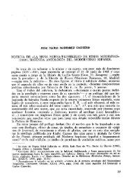 Noticia de "La musa nueva ; Florilegio de rimas modernas" (1908), segunda antología del modernismo español / José María Martínez Cachero | Biblioteca Virtual Miguel de Cervantes
