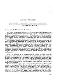 Lingüística, literaridad ; poeticidad (Gramática, Pragmática, Texto) / Antonio García Berrio | Biblioteca Virtual Miguel de Cervantes
