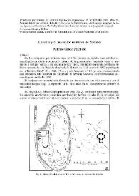 La villa y el mausoleo romanos de Sádaba / Antonio García y Bellido | Biblioteca Virtual Miguel de Cervantes