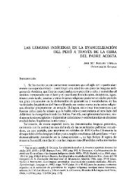 Las lenguas indígenas en la evangelización del Perú a través de la obra del Padre Acosta / José M.ª Enguita Utrilla | Biblioteca Virtual Miguel de Cervantes