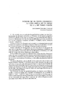 Análisis de un texto coloquial: "La otra orilla de la droga", de J.L. de Tomás García / Luis Alberto Hernando Cuadrado | Biblioteca Virtual Miguel de Cervantes