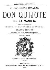 El ingenioso hidalgo Don Quijote de la Mancha / por Miguel de Cervantes Saavedra; abreviado por un entusiasta del autor para el uso de los niños y de toda clase de personas | Biblioteca Virtual Miguel de Cervantes