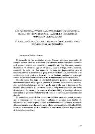 Los condicionantes de la movilidad en un nodo de la ciudad metropolitana: el caso de la Universitat Autònoma de Barcelona / C. Miralles Guasch, P.G. Avellaneda y A. Cebollada i Frontera | Biblioteca Virtual Miguel de Cervantes