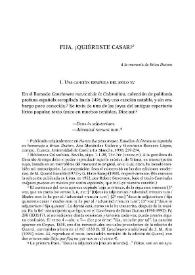 Fija, ¿quiéreste casar? | Biblioteca Virtual Miguel de Cervantes