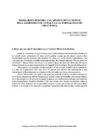 María Jesús Rubiera, una aportació a l' estudi dels arabismes del català i a la normalització lingüística / Josep Forcadell Saport | Biblioteca Virtual Miguel de Cervantes