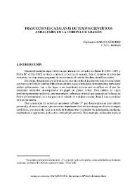 Traducciones catalanas de textos científicos andalusíes en la Corona de Aragón / Expiración García Sánchez | Biblioteca Virtual Miguel de Cervantes
