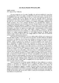 Julio Bayón, Madrid, 1933-Madrid, 2005 / José Lasaga | Biblioteca Virtual Miguel de Cervantes