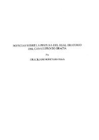 Noticias sobre la pintura del Real Oratorio del Caballero de Gracia / Graciliano Roscales Olea | Biblioteca Virtual Miguel de Cervantes