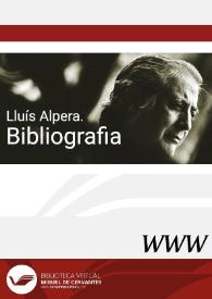 Lluís Alpera. Bibliografia | Biblioteca Virtual Miguel de Cervantes