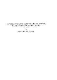 Una biblioteca pre-ilustrada : la del primer marqués de Campoflorido (1726) / José Luis Barrio Moya | Biblioteca Virtual Miguel de Cervantes