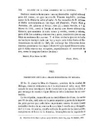 Inscripción sepulcral árabe encontrada en Málaga / Francisco Codera | Biblioteca Virtual Miguel de Cervantes