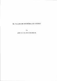 El taller de Cristóbal de Andino / Amelia Gallego de Miguel | Biblioteca Virtual Miguel de Cervantes